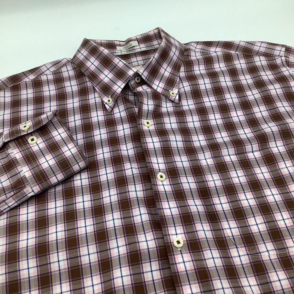 Peter Millar Mens Long Sleeve Button Up Shirt Size Large‎